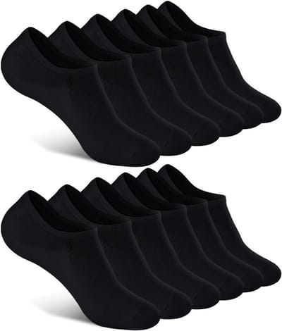Bamboe Sneakersokken voor Dames en Heren, 6 Paar Ankle Sokken, Onzichtbare Liner Sokken voor Sport en Vrije Tijd