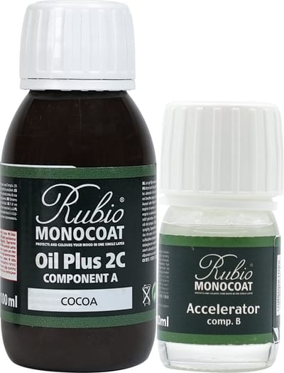 Rubio Monocoat Oil Plus 2C - Ecologische Houtolie in 1 Laag voor Binnenshuis - Cocoa, 130 ml