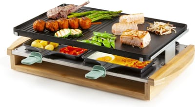 DOMO DO9246G - Gourmetset Bamboo - 8 pannen + 4XL diepe pannen - Zwart