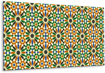 Tulup PVC Wandpaneel - Cubaans Patroon Vinyl Wandpaneel - 100 cm x 50 cm - Veelkleurig PVC Wandpaneel - 1 stuk - Vinyl Wandpaneel - Mozaïek Wandbekleding - Wandbekleding Vinyl - Plaktegels Keuken en Badkamer