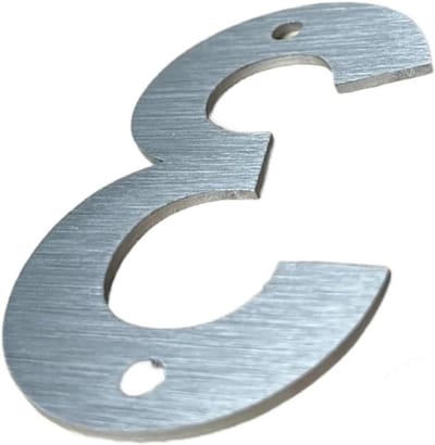 Huisnummer - Deurplaat - Adres Aangeven - Geborstelde Afwerking - 75 mm - Zilverkleurig