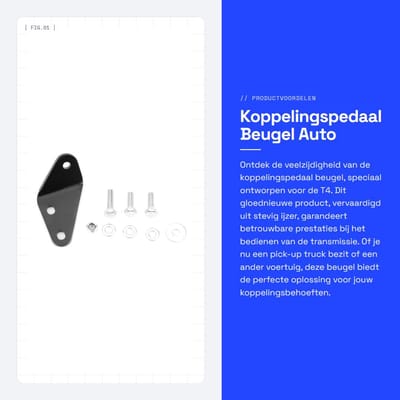 Dailygoods- Koppelingspedaal Beugel - Duurzaam IJzer - Geschikt voor Pick-up Trucks - 1 Stuk - 5 T-Gleufmoeren - Gloednieuw - Koppelingsbeugel