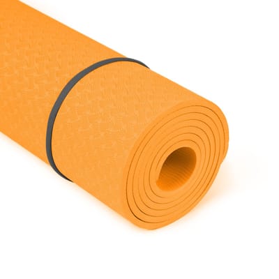 Rubbermagazijn - Yogamat - Oranje - 183x61cm - Fitnessmat - Dikte 6mm