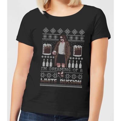 The Big Lebowski Im Dreaming Of A White Russian Dames T-Shirt - Zwart - 3XL