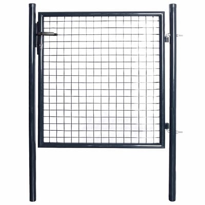 vidaXL - Tuinhek - van - gaas - gegalvaniseerd - staal - 100x100 - cm - grijs