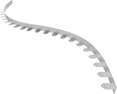 Metalen gazonrand voor bloembedden – Flexibele begrenzing voor tuin en gazon, verzinkt, 100x5cm, 10 stuks