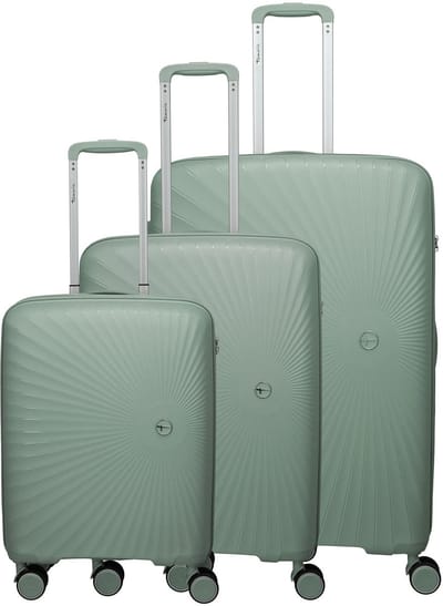 Travelite Tamaris x Travelite Voyaage 4 wielen Kofferset 3-delig met uitbreidingsplooi - Harde bagage - TSA slot - sage green