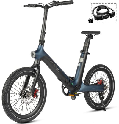 Maxtron Smart30 Elektrische Fiets – 20 Inch Opvouwbare E-bike – 36V 9.6Ah Accu – Actieradius tot 60 km – Schijfremmen – Stadsfiets –Inclusief gratis cijferslot –Blauw
