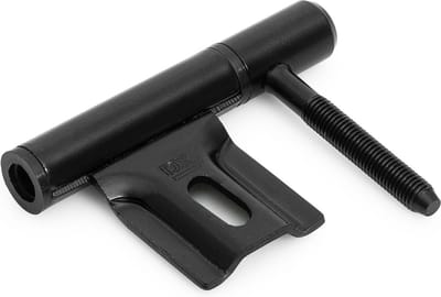 Inboorpaumelle - Ø14mm - Zwarte nylon ring - Voor houten deuren en metalen montagekozijnen - Staal - Zwart