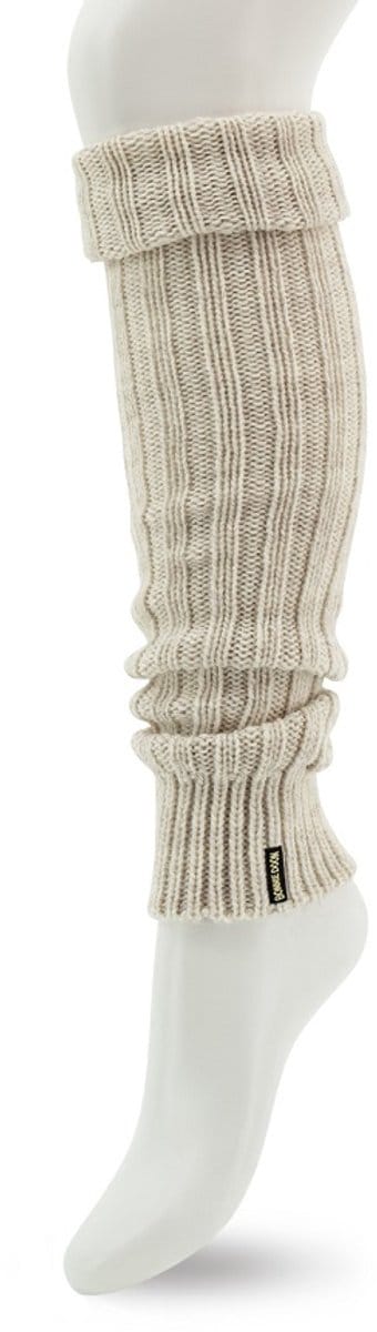 Bonnie Doon Beenwarmers Ecru Unisex Onze Size - Dames en Heren - Sleever - Legwarmer - Grof Gebreid - Wol - 1 paar - Warm - Comfortabel - Beige Mele - Ecru Heather- Mode Accessoire - BE021766.218