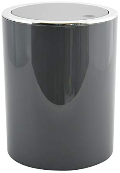 Cosmetica-emmer met kanteldeksel voor badkamer 6 liter - praktische pedaalemmer met pedaalmechanisme