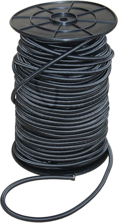 Loadlok elastisch rubberkoord - 12 meter - zwart (Per rol)