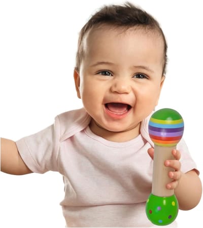 Muziekset Hout - Instrumenten Set - Baby Muziek - 2 Delig - 19.5 cm - Multicolor