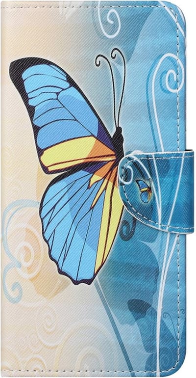 Coverup Hoesje - Geschikt voor OnePlus Nord 2 Hoesje - Coverup Book Case - Blauwe Vlinder