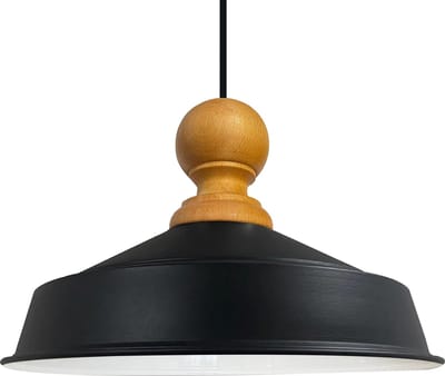 Bamyum Hanglamp Industrieel Metaal, Zwart Vintage Lamp