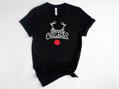 Lykke Merry Christmas T-Shirt | Kerst | Mannen - Vrouwen - Unisex | Katoen | Zwart | Maat M