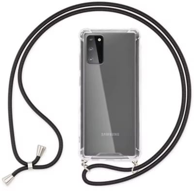 CHPN - Telefoonhoesje Geschikt voor Samsung Galaxy S20 - Beschermhoesje - Siliconen hoesje - Transparant - S20 - Transparant met koord