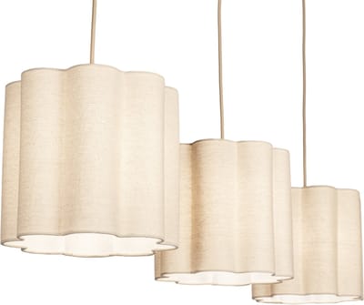 Lumidora Hanglamp 75180 - FLORAL - 3 Lichts - E27 - Beige - Zand - Metaal