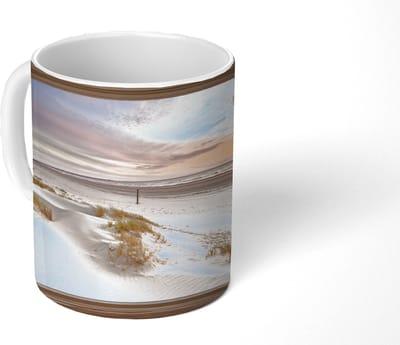 Mok - Koffiemok - Doorkijk - Strand - Duinen - Natuur - Landschap - Mokken - 350 ML - Beker - Koffiemokken - Theemok