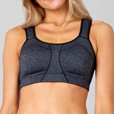 Pure Lime - Padded Sportbeha - sport bh - fitness - hardlopen - tennis - grote maten - grijs - maat 70G