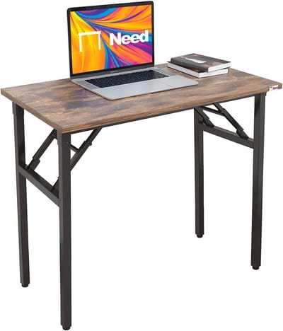 Opvouwbaar Bureau - Schrijftafel Computerbureau - Kleine Ruimte Werken - Geen Montage Nodig - 80 x 40 cm - Rustiek Bruin