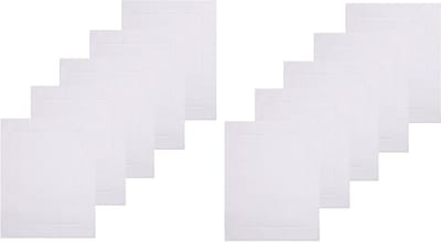 Badmatten Katoen - Voetenhanddoeken - Badkamer - Absorberend - B50 x L70 cm - Wit