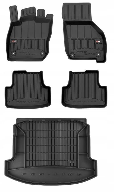 Frogum ProLine Voordeelset - Premium Automatenset + Kofferbakmat - Geschikt voor Audi A3 (8Y) Sedan (vanaf 2020) - Mild Hybrid (MHEV) - TPE Rubber - Zwart