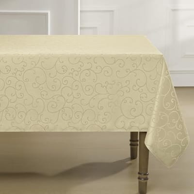 Elegant Waterdicht Jacquard Tafelkleed met Damask Patroon - Wasbaar Polyester Tafelkleed voor Keuken en Eetkamer - 152 x 333 cm