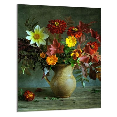TMK ArtDeko - Snijplank - Glas - 40x52 cm - Kwiaty