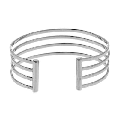 Behave - klemarmband zilverkleurig - minimalistische citystijl