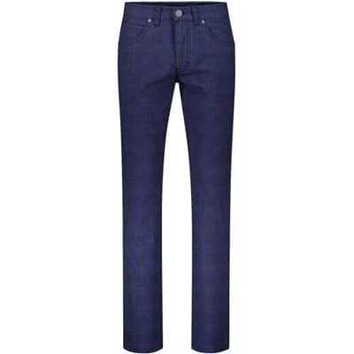 Gardeur Broek Bono Business Hero Subtle Check Wool Look Cotton Blend Marine / male