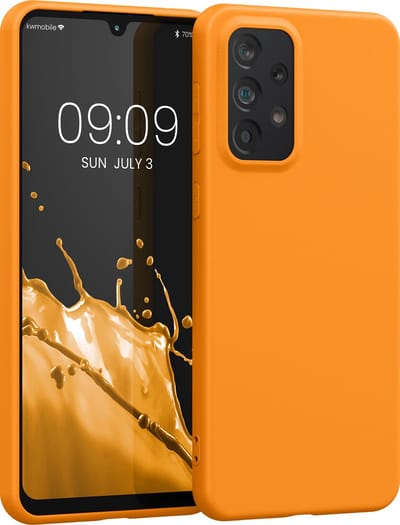 kwmobile telefoonhoesje geschikt voor Samsung Galaxy A33 5G - Hoesje voor smartphone - Back cover in fruitig oranje