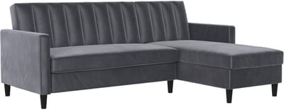 Celine-Slaapbank - Antraciet Fluweel