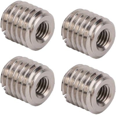 Dailygoods- Sleufmoer Set van 10 Stuks - Roestvrij Stalen Bevestigingsmiddelen - M5x0,8 Mm/M10x1,5 Mm Draad - 10 Mm Lengte - Inzetstukken met Schroefdraad - Draadreparatie - Schroefdraadmoer