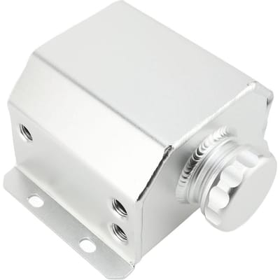 Réservoir d'expansion de liquide de refroidissement de radiateur en alliage d'aluminium Universel Réservoir de récupération de liquide de refroidissement avec tuyau de niveau de liquide de refroidissement visible