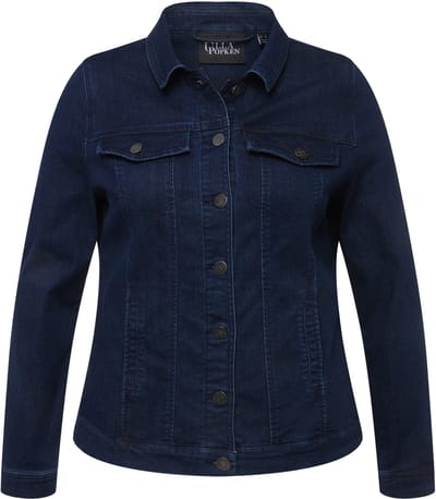 Ulla Popken - Dames - Jeansjas - Blauw denim - Maat 42