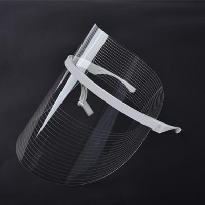 LED Beauty Masker Masker Instrument, Foton Huidverjongingsinstrument Driekleurige Spectrometer Charging model transparant