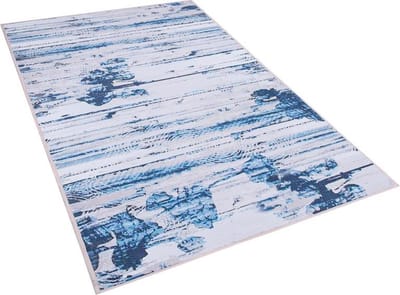 BURDUR - Laagpolig vloerkleed - Lichtblauw - 80 x 150 cm - Polyester