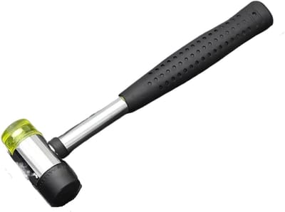 Rubberen hamer - Kophamer nylon - Kluswerk - Antislip handgreep - 25 mm - Zwart