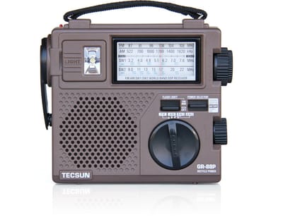 Tecsun GR-88P Noodradio - met zaklamp en dynamo - FM MW SW