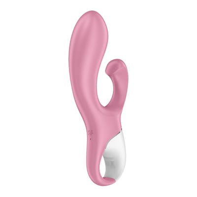 Satisfyer, vibrator, rabbitvibrator, 'Air Pump Bunny 2', 20 cm, huidvriendelijk materiaal, oplaadbaar, opblaasbare schacht