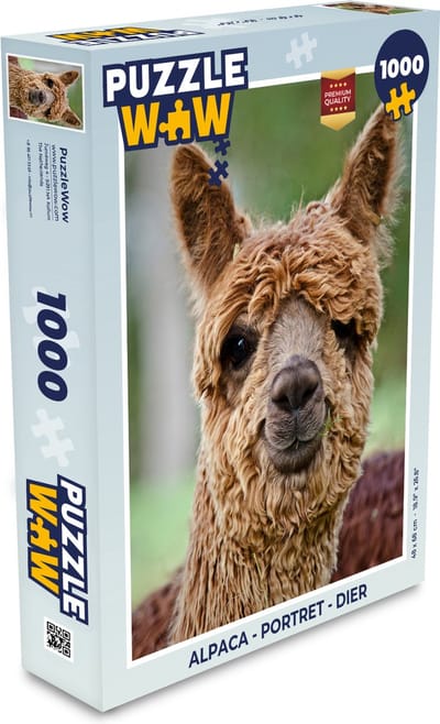 Puzzel Alpaca - Portret - Dier - Legpuzzel - Puzzel 1000 stukjes volwassenen