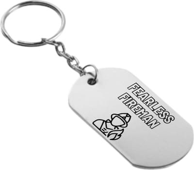 Akyol - brandweerman sleutelhanger - Brandweer - familie vrienden - cadeau - 54 x 29mm