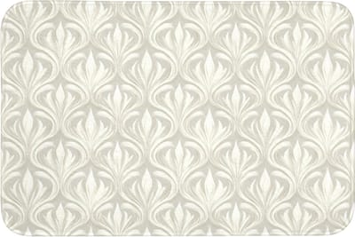 Badmat 90x60 cm - Antislip - Barok - Patroon - Beige - Badmatten voor badkamer - Badkamermat - Douchemat - Badkamer mat
