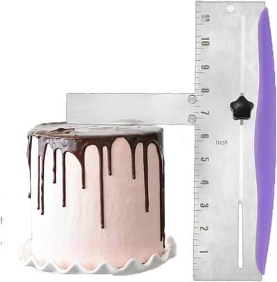 Verstelbare Gladstrijker - Fondant Schraper - Taart Decoratie Soepeler - Taartspatel - Cake Schraper - Versier Gereedschap - Glad Strijken Van Cake En Taart - Geschikt Voor Glazuur, Frosting En Crèmeranden