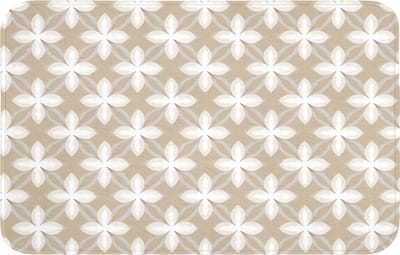Badmat 80x50 cm - Antislip - Patroon - Symmetrisch - Beige - Badmatten voor badkamer - Badkamermat - Douchemat - Badkamer mat