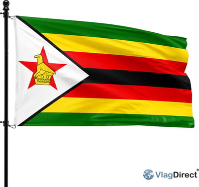 VlagDirect - Zimbabwaanse vlag - Zimbabwe vlag - 90 x 150 cm
