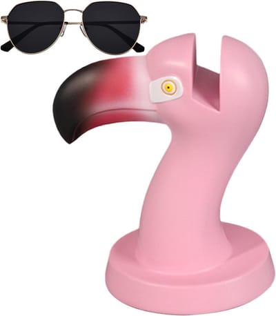 Brillenhouder - Oogstandaard Decoratie - Bureau Organisatie - Handgemaakt Hout Design - 11.6 cm Hoog - Roze