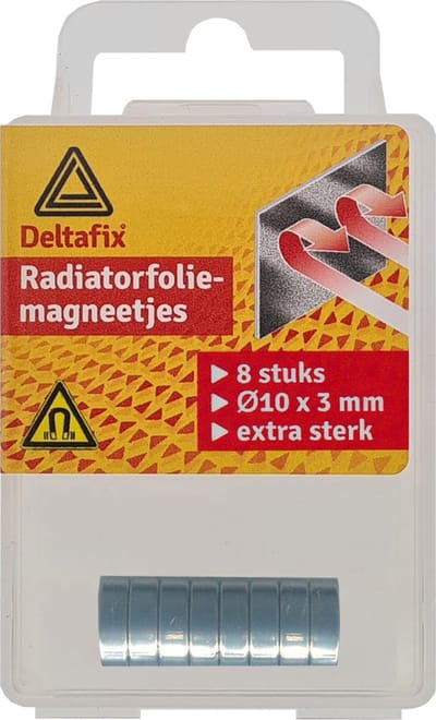 Radiatorfolie Magneten | 8st. | 10 X 3 MM | Voor 6 meter Folie