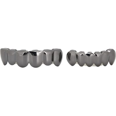 Glanzende tanden Hip Hop Prop tanden accessoire decoratie voor Halloween Party Gift gray